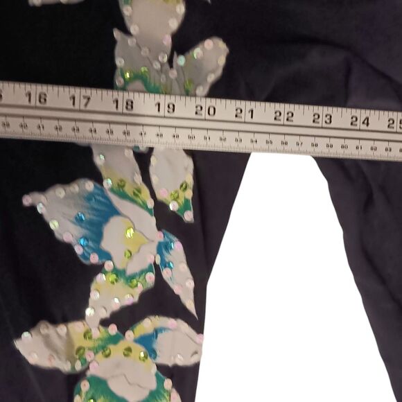 Diane Gilman Silk Sequin Cockatoo Tropical Birds Floral Blouse Size Large VTG - Picture 15 of 16